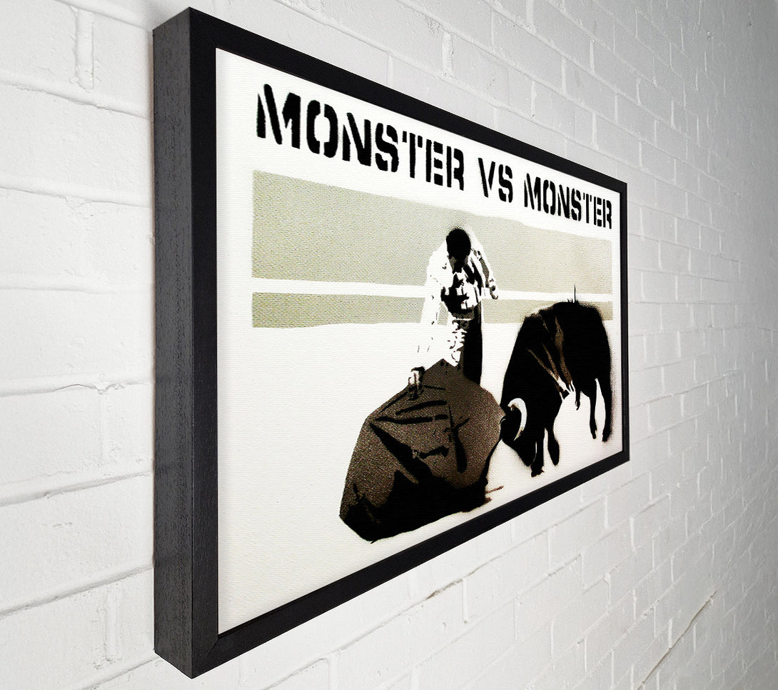  A Canvas Print of Banksy Monster Vs Monster Canvas Wall Art