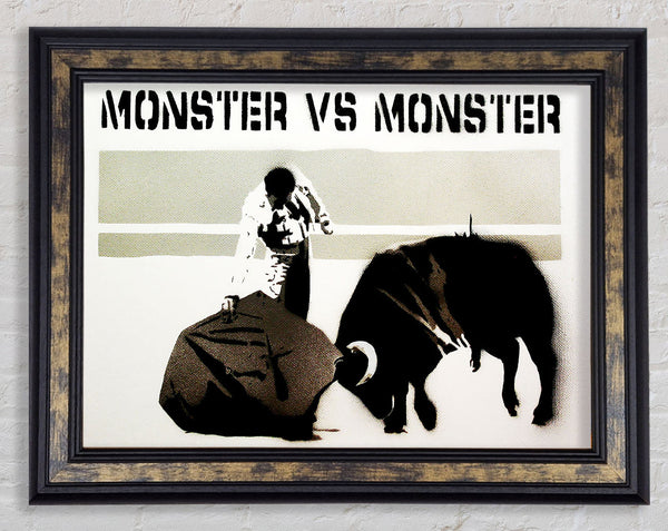 Monster Vs Monster Framed Print