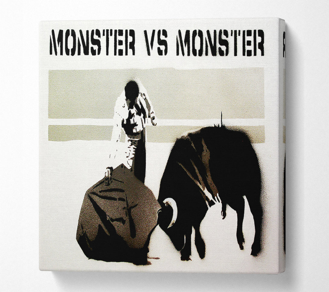  A Canvas Print of Banksy Monster Vs Monster Canvas Wall Art