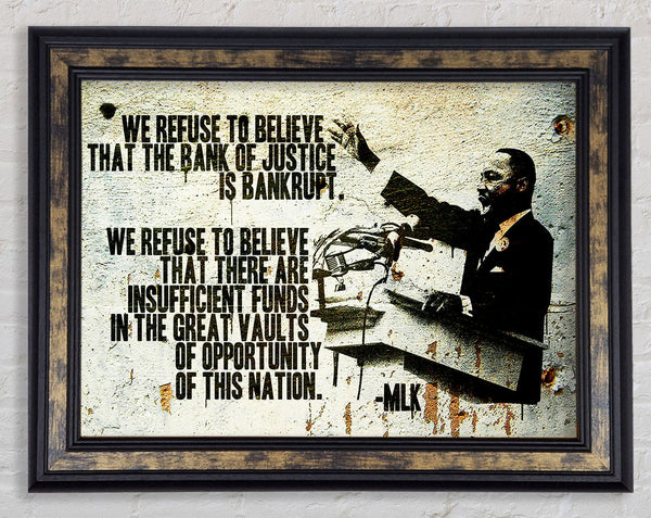 New Quote From Martin Luther King Framed Print