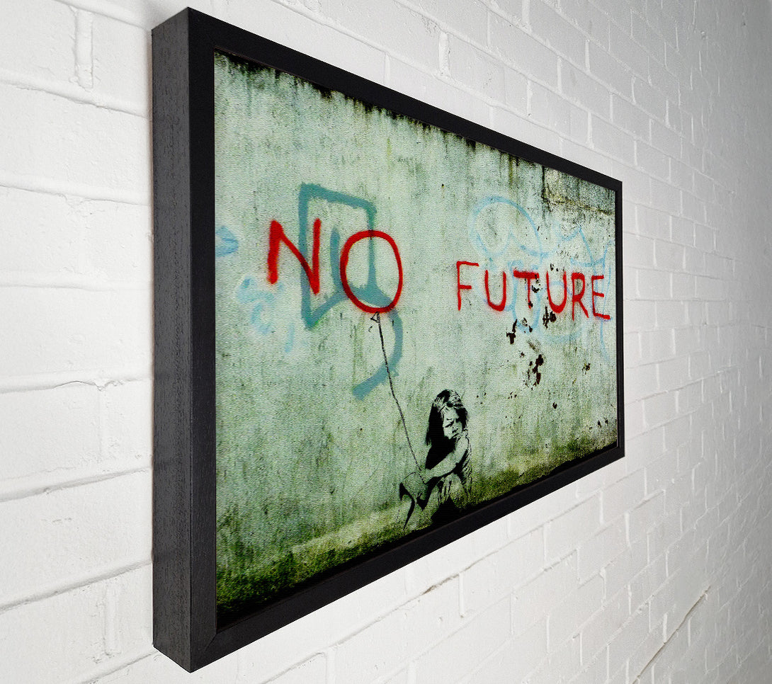  A Canvas Print of Banksy No Future Clean Canvas Wall Art