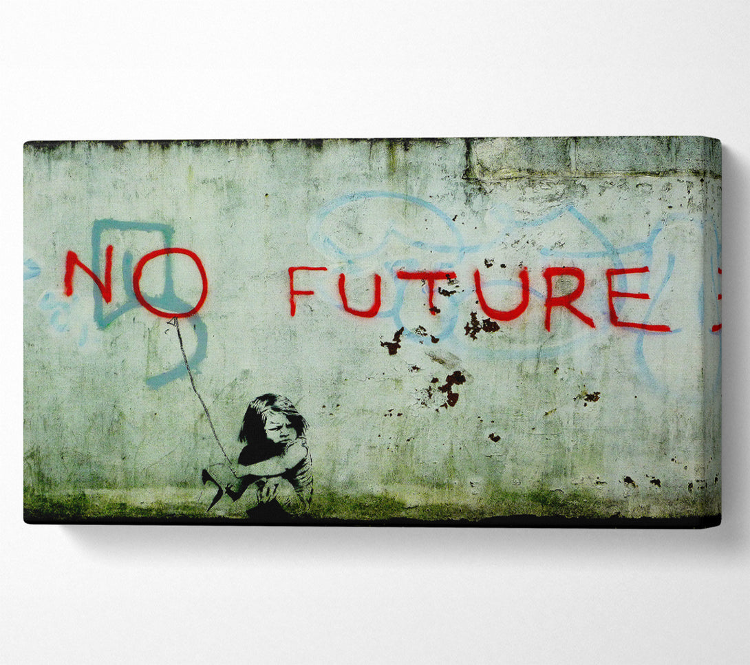  A Canvas Print of Banksy No Future Clean Canvas Wall Art