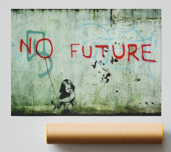 Banksy No Future Clean Print
