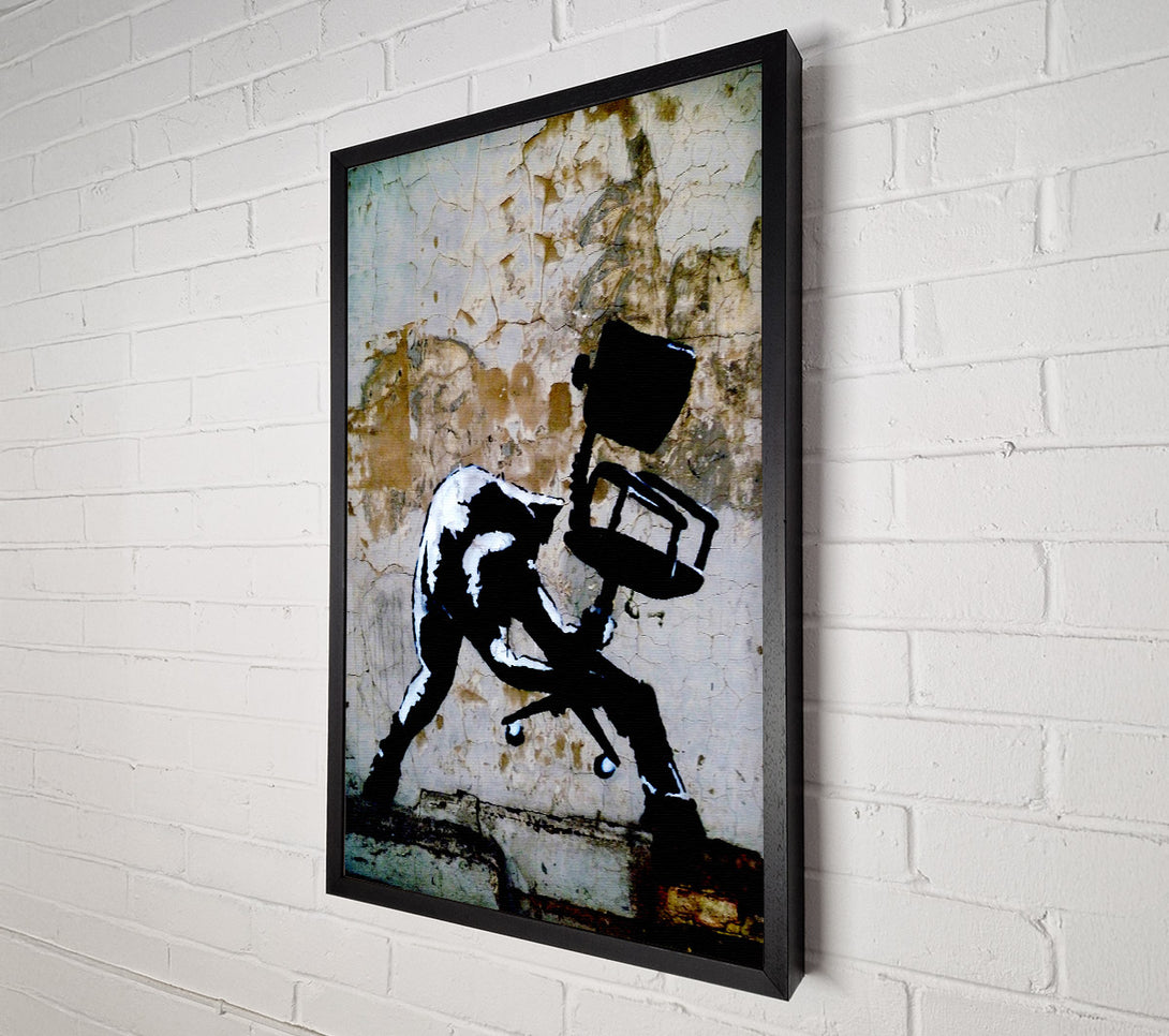  A Canvas Print of Banksy Office Chair Canvas Print