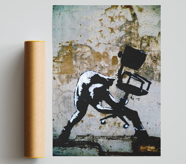 Banksy Office Chair Giclee Print