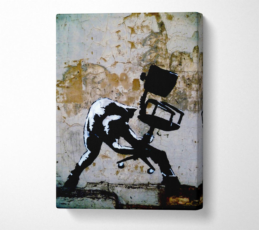  A Canvas Print of Banksy Office Chair Canvas Print