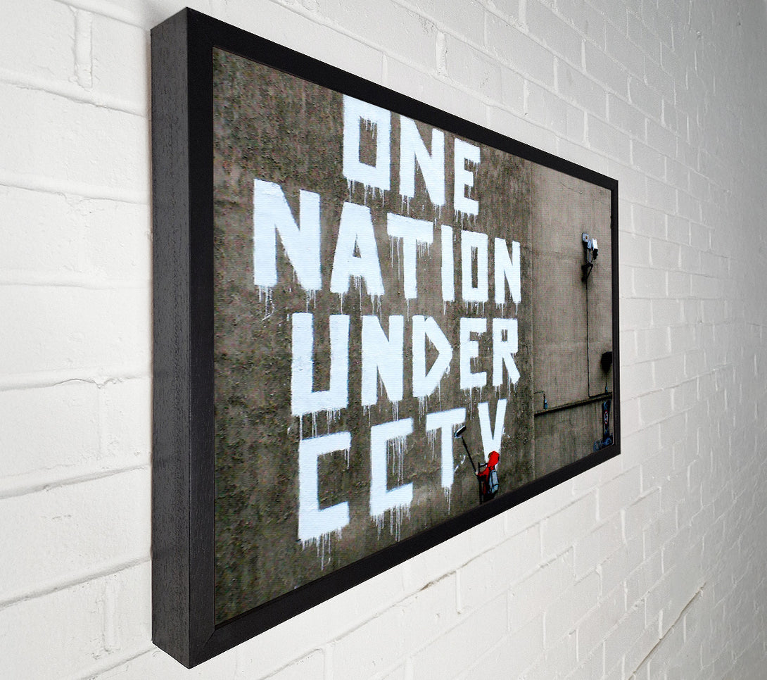  A Canvas Print of Banksy One Nation Under Cctv Canvas Wall Art