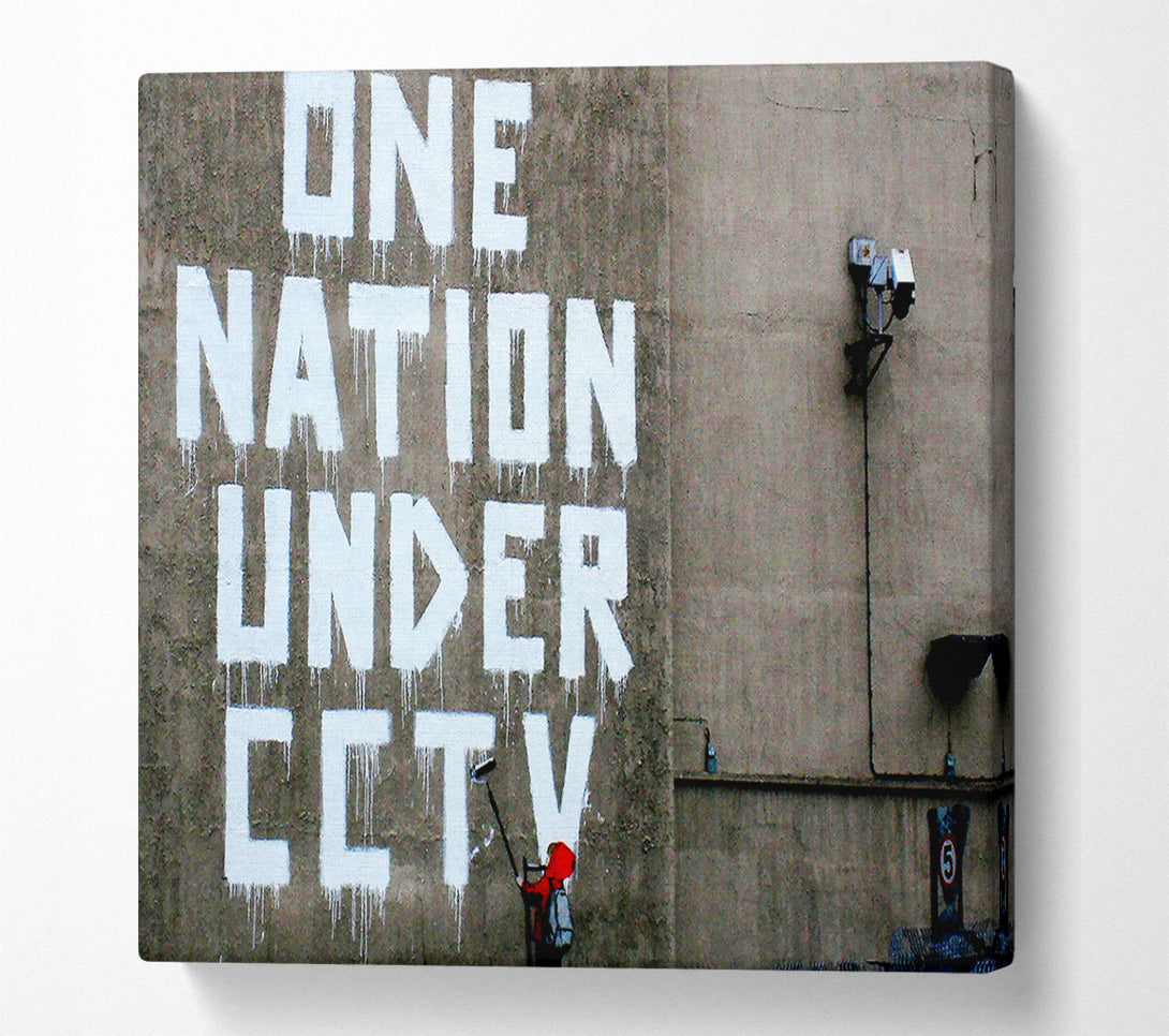  A Canvas Print of Banksy One Nation Under Cctv Canvas Wall Art