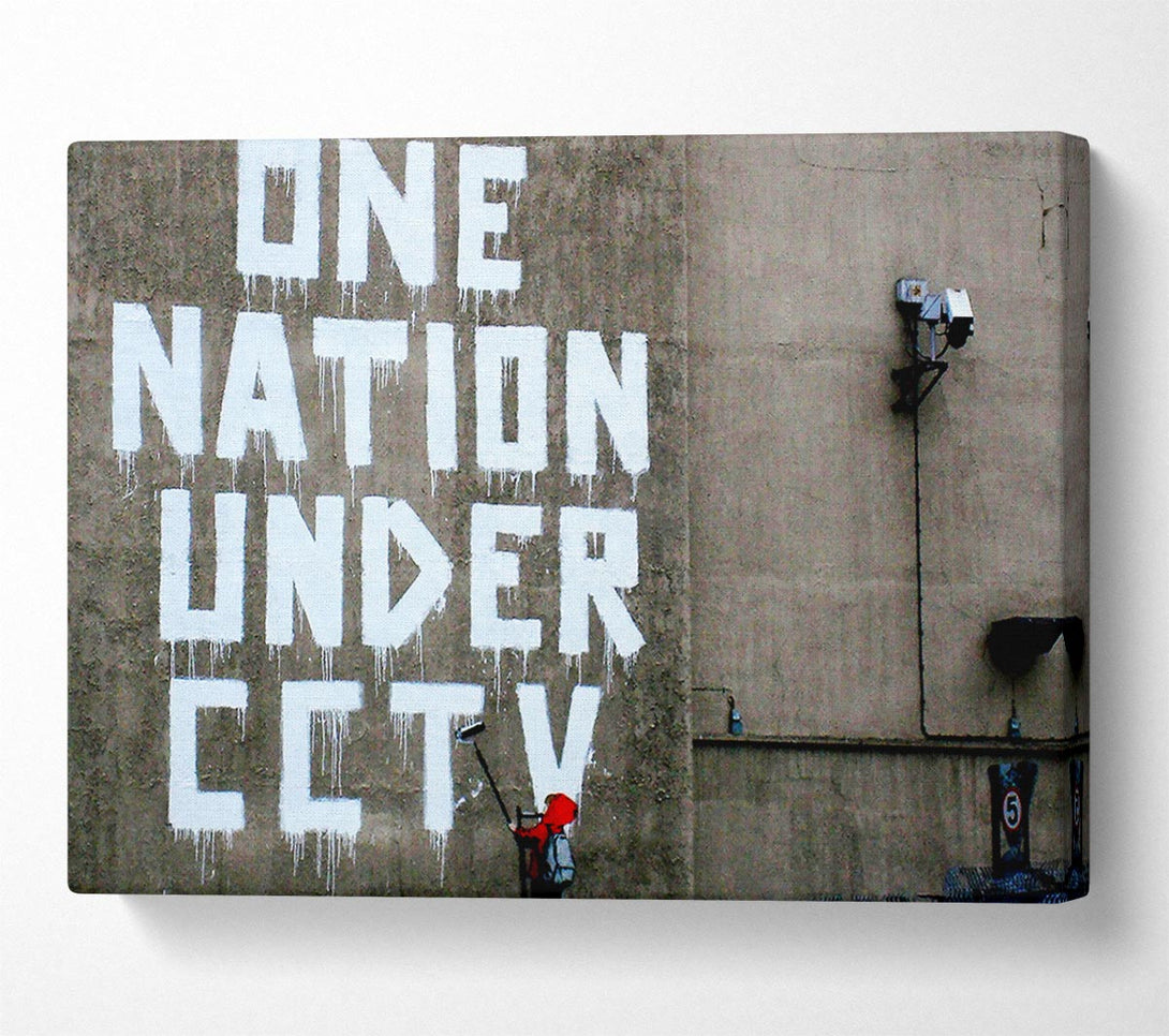  A Canvas Print of Banksy One Nation Under Cctv Canvas Wall Art