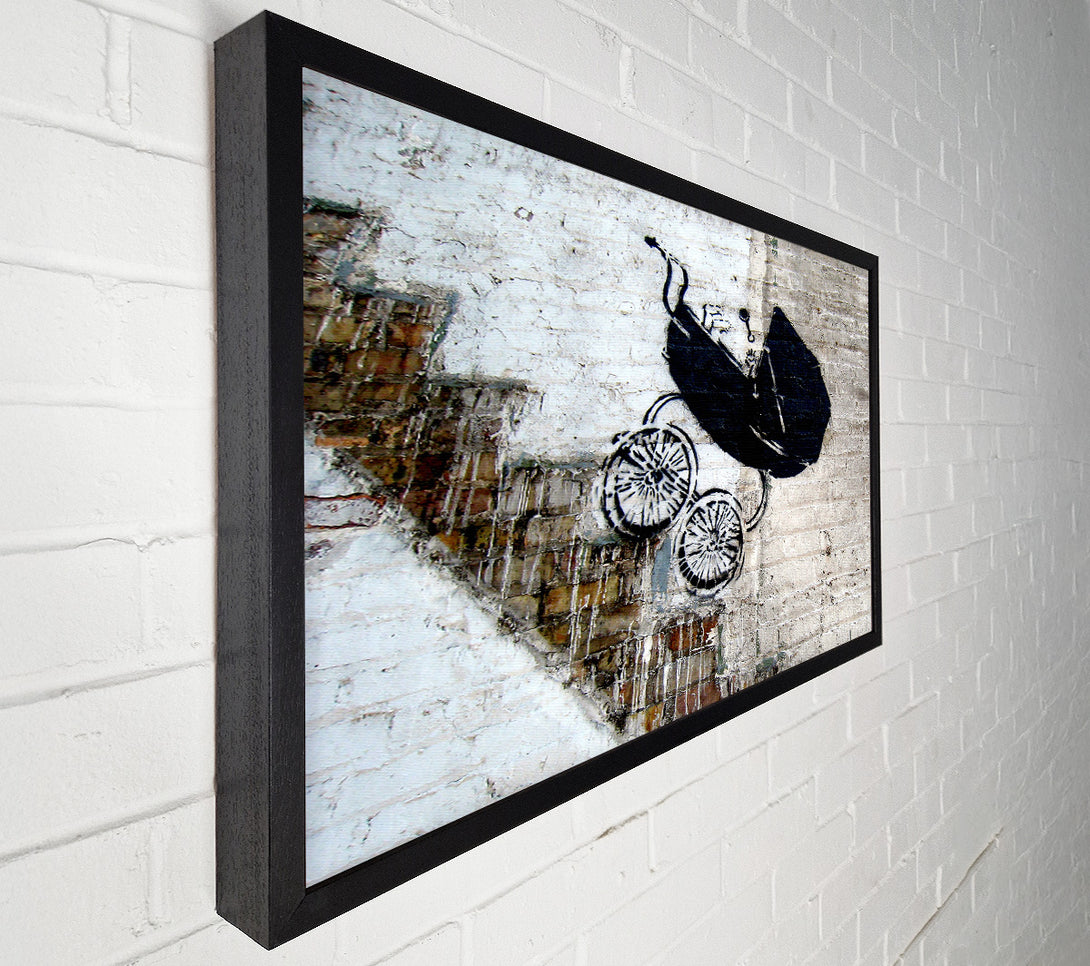  A Canvas Print of Banksy Pram Stairs Canvas Art