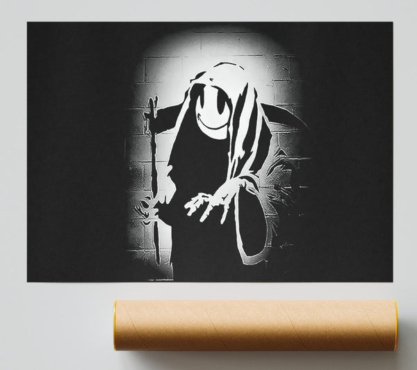 Banksy Reaper In The Shadows Poster