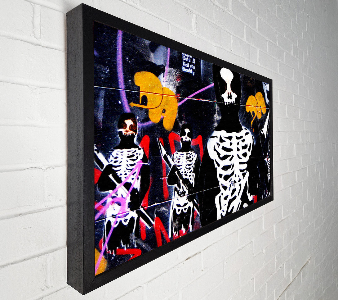  A Canvas Print of Banksy Skeleton Army Canvas Print