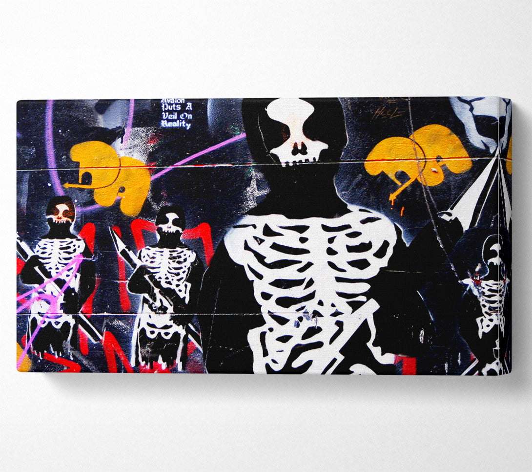  A Canvas Print of Banksy Skeleton Army Canvas Print