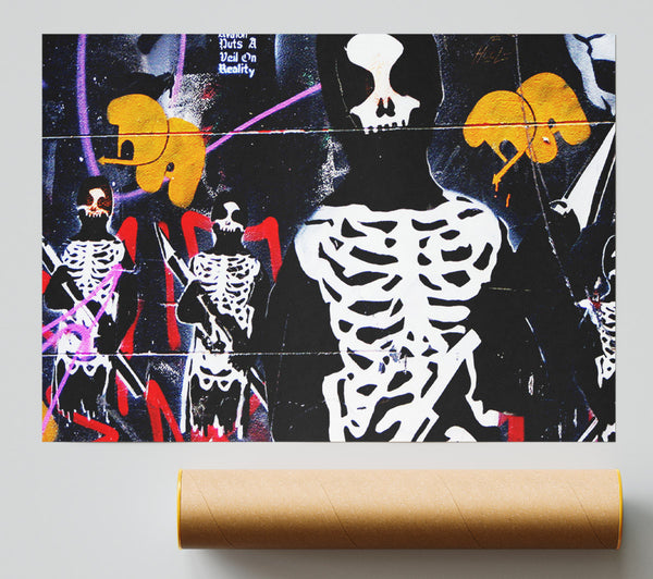 Banksy Skeleton Army Poster