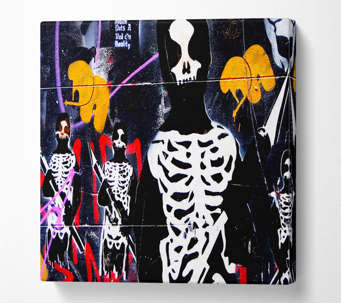  A Canvas Print of Banksy Skeleton Army Canvas Print