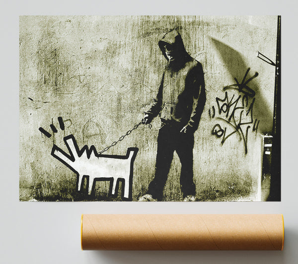 Banksy Haring Dog Giclee Print