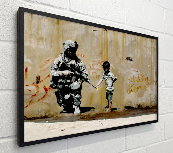 Banksy Soldier Flower Gun Boy
