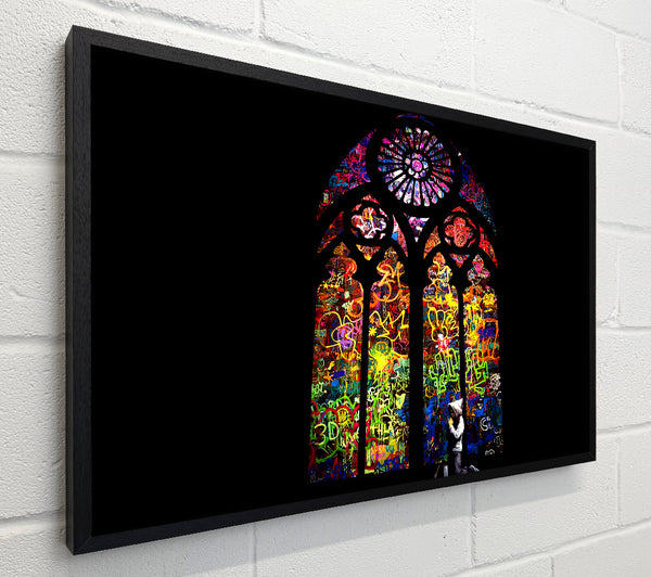 Banksy Stained Glass