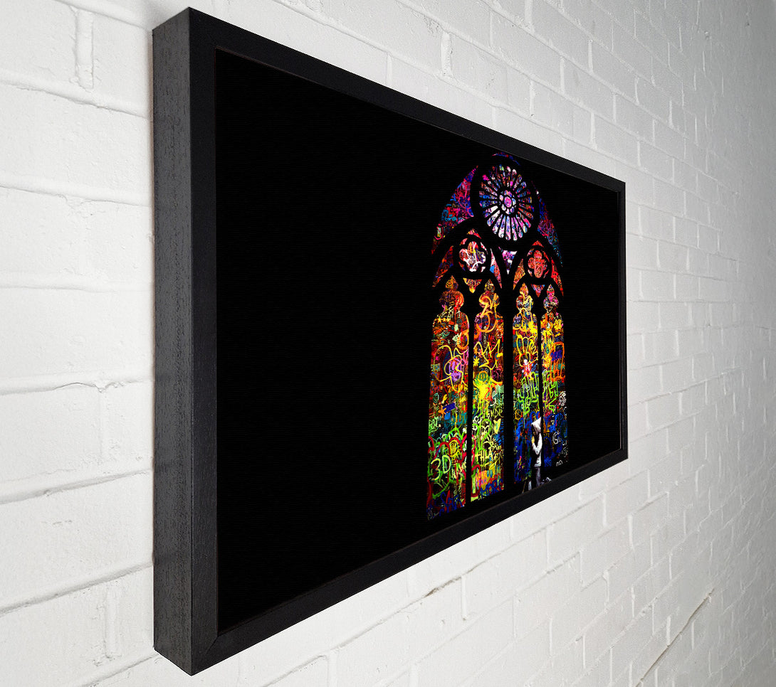 A Canvas Print of Banksy Stained Glass Canvas Art