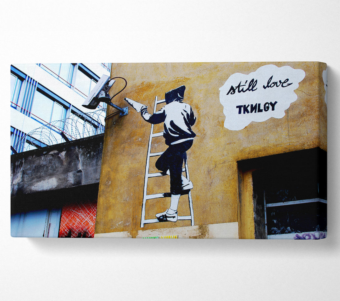  A Canvas Print of Banksy Still Love Tknlgy Canvas Art