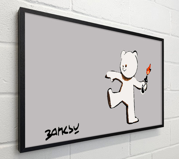 Banksy Teddybear Bomber Grey