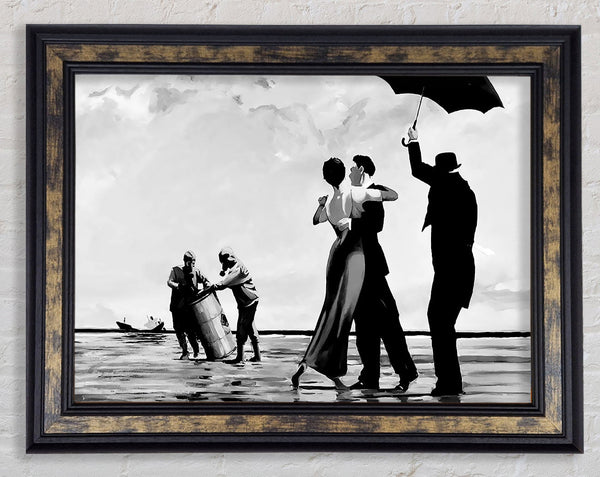 Toxic Waste Dance B n W Framed Print