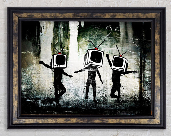 Tv Heads Framed Print