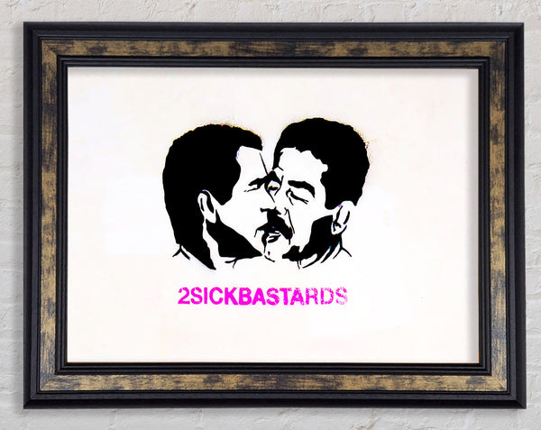 Two Sick White Framed Print