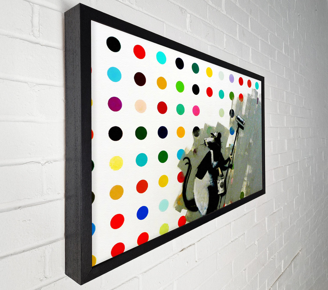  A Canvas Print of Banksy We Love Grey Rat Canvas Wall Art