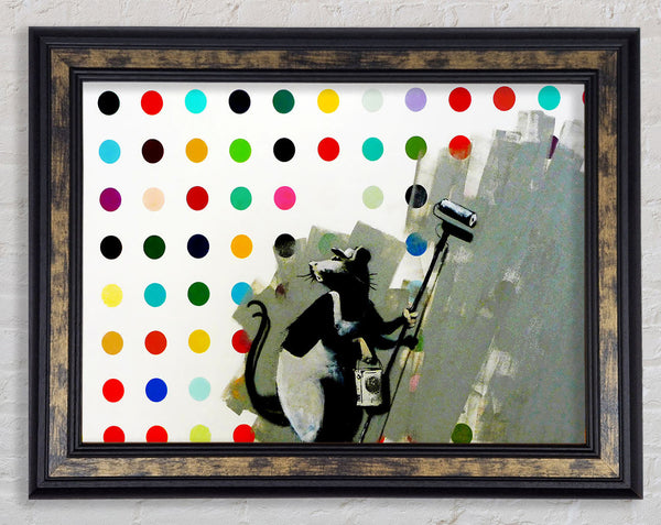 We Love Grey Rat Framed Print