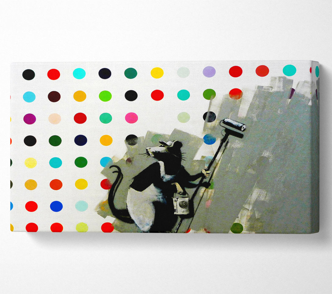  A Canvas Print of Banksy We Love Grey Rat Canvas Wall Art