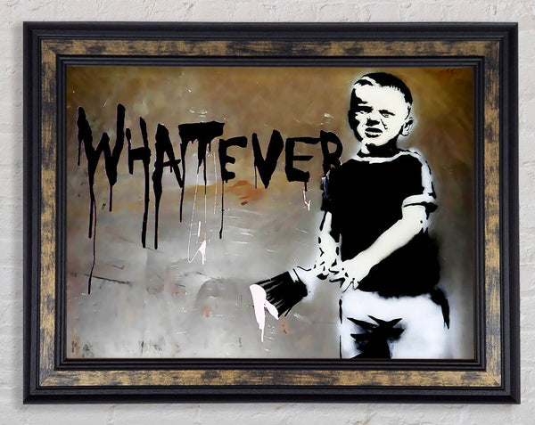 Whatever Kid Framed Print