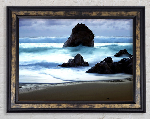 Twilight At Big Sur Framed Print