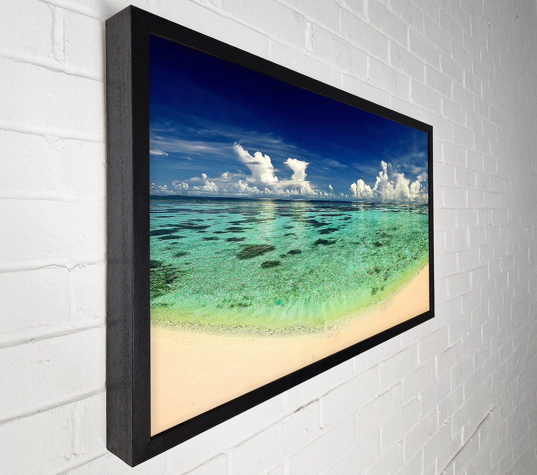  A Canvas Print of Emerald Ocean Beach Canvas Print