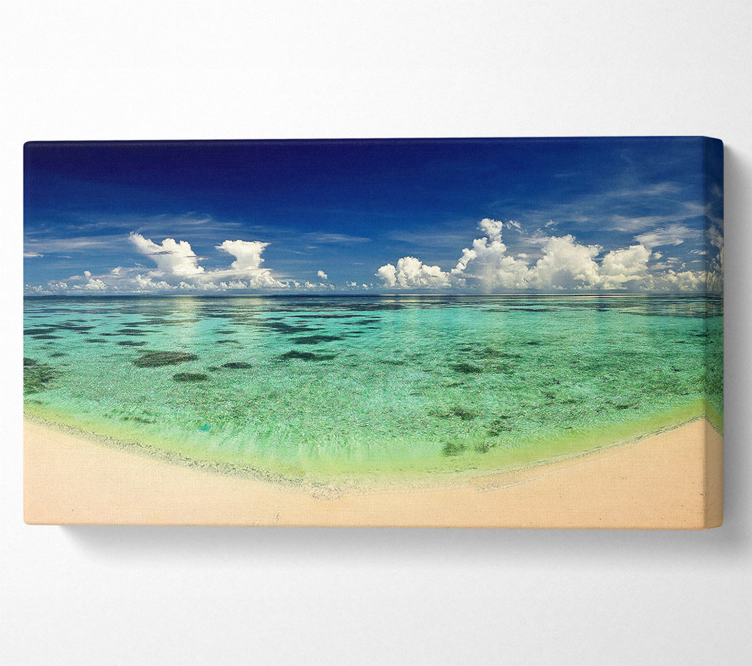  A Canvas Print of Emerald Ocean Beach Canvas Print