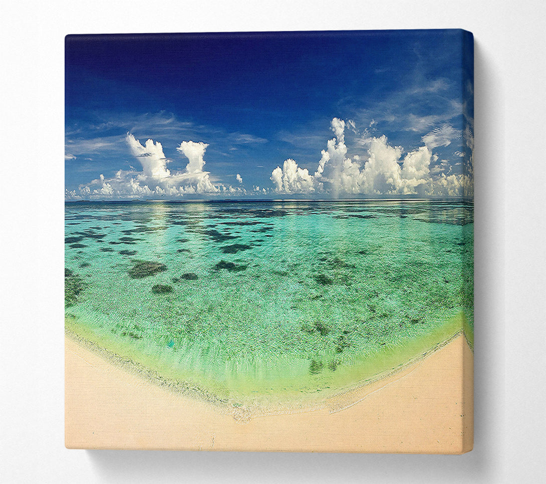  A Canvas Print of Emerald Ocean Beach Canvas Print