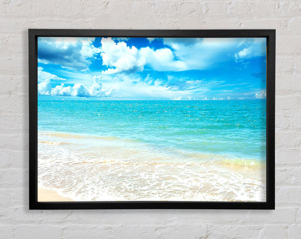 Turquoise Paradise Beach Framed Print