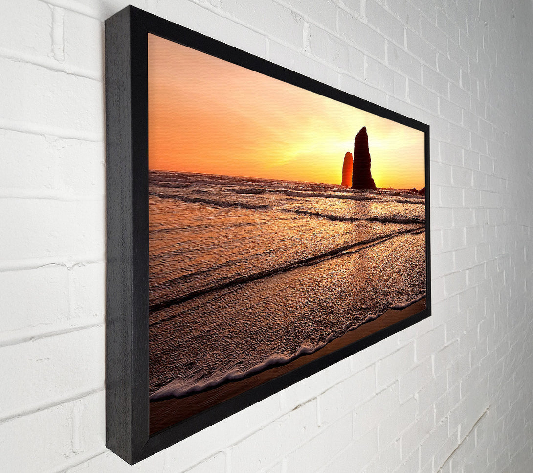  A Canvas Print of Beach Rock Sunrise Canvas Art