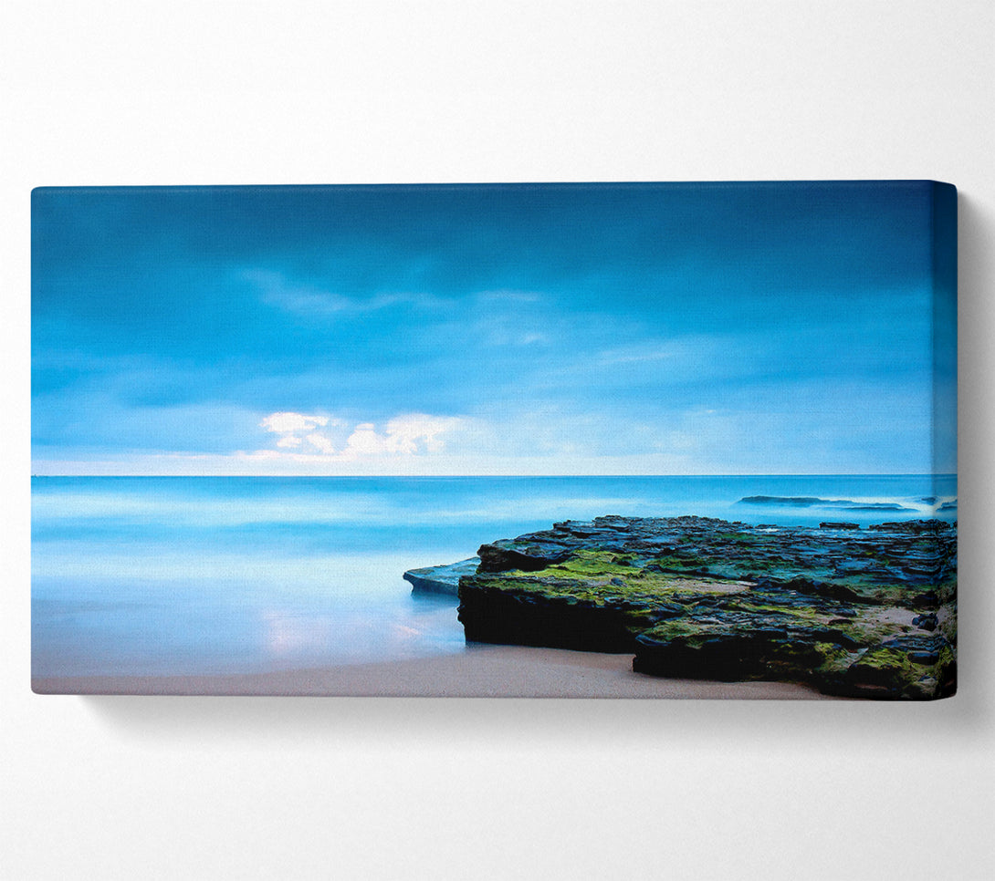  A Canvas Print of Beach Shore Blues Canvas Wall Art