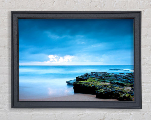 Beach Shore Blues Framed Print