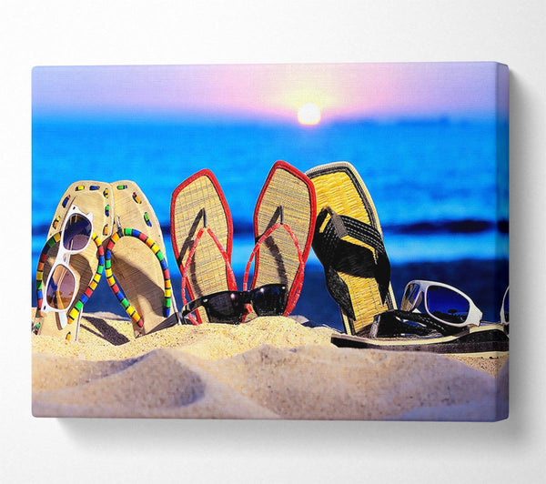  A Canvas Print of Friends Enjoying The Sun Canvas Print