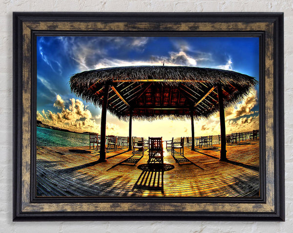 Watching The Sunset With Friends Framed Print