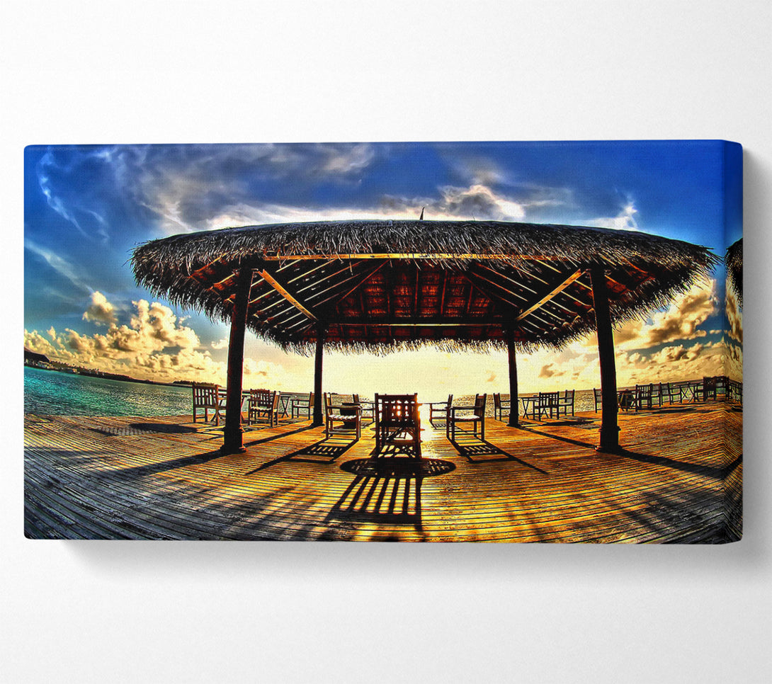  A Canvas Print of Watching The Sunset With Friends Canvas Wall Art