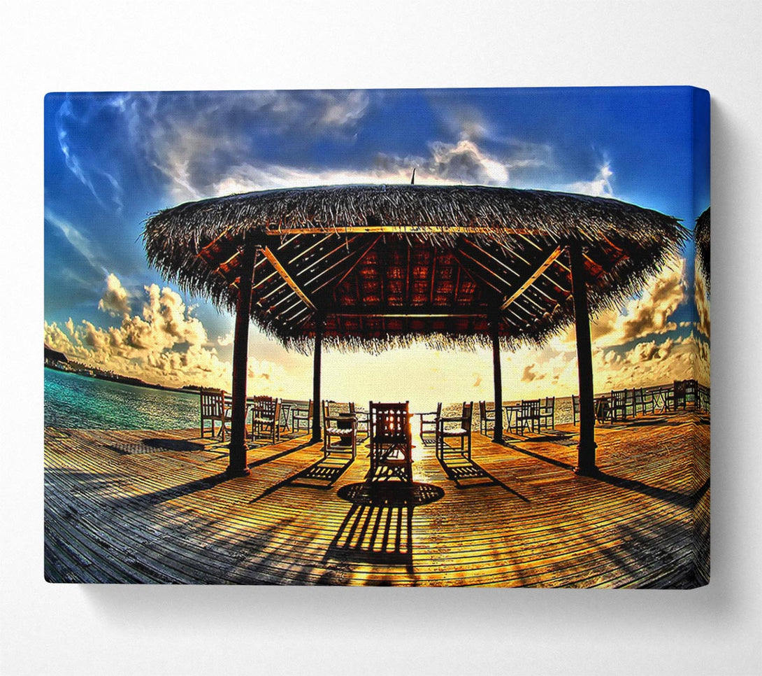  A Canvas Print of Watching The Sunset With Friends Canvas Wall Art