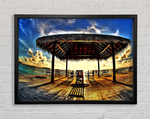 Watching The Sunset With Friends Framed Print