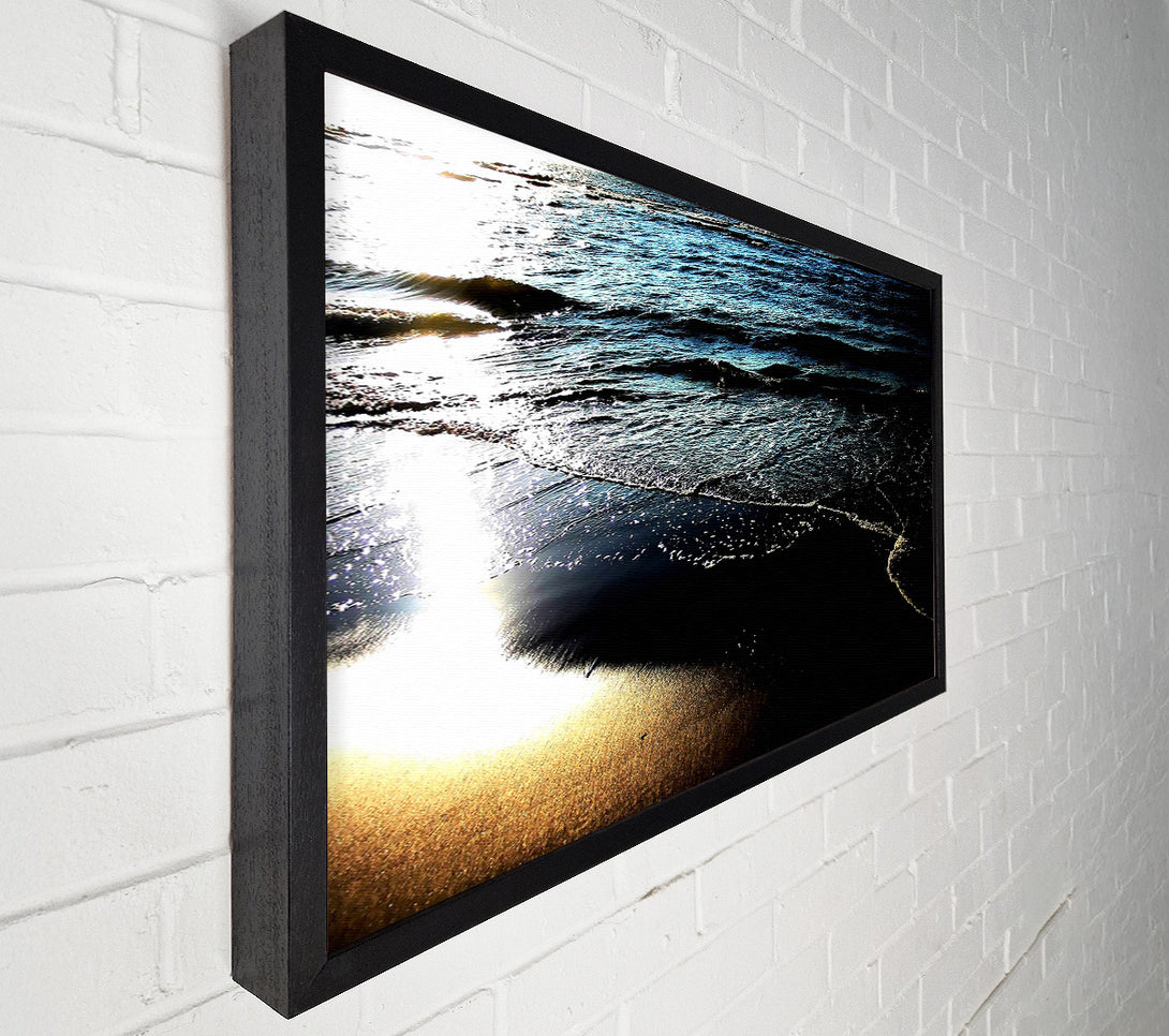  A Canvas Print of Sunshine Blaze Across The Ocean Canvas Wall Art