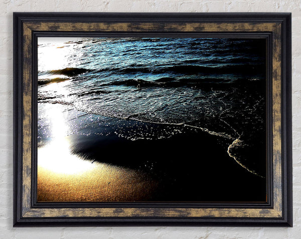 Sunshine Blaze Across The Ocean Framed Print