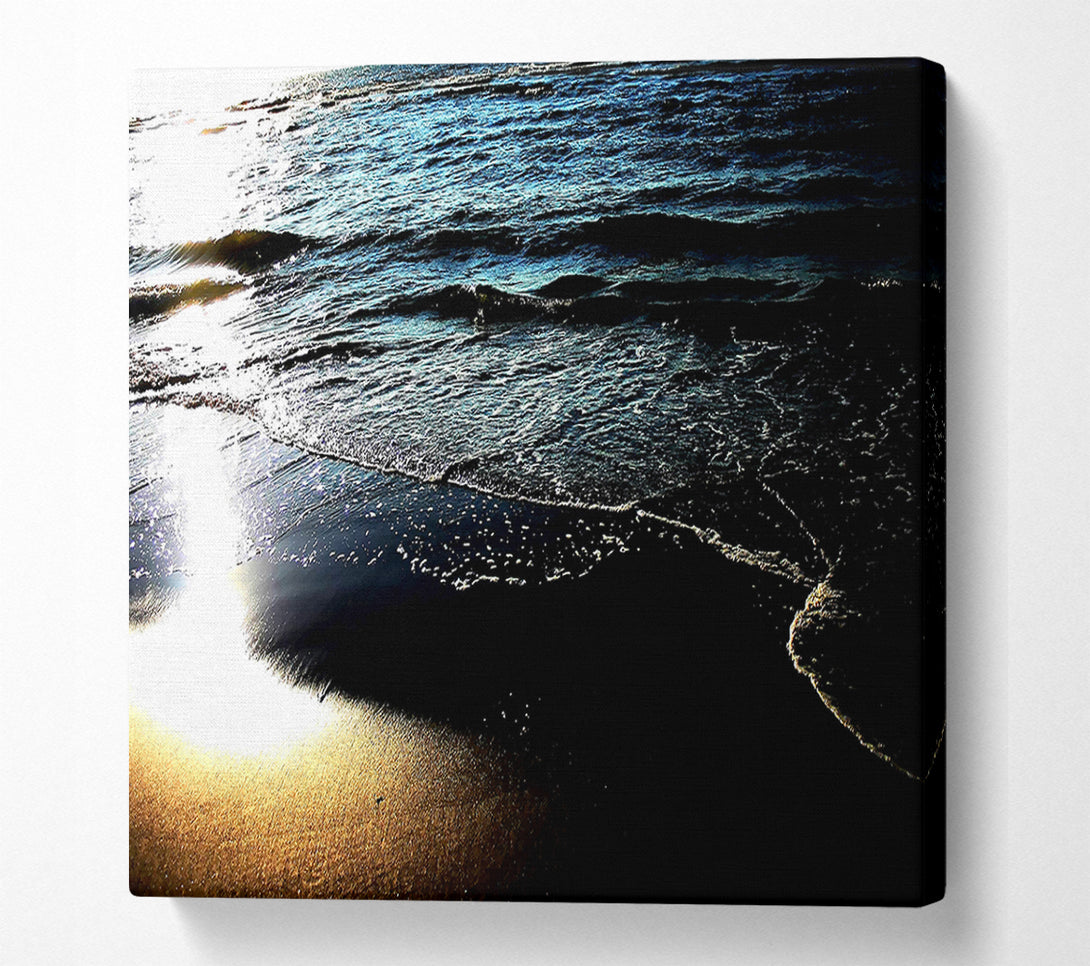  A Canvas Print of Sunshine Blaze Across The Ocean Canvas Wall Art