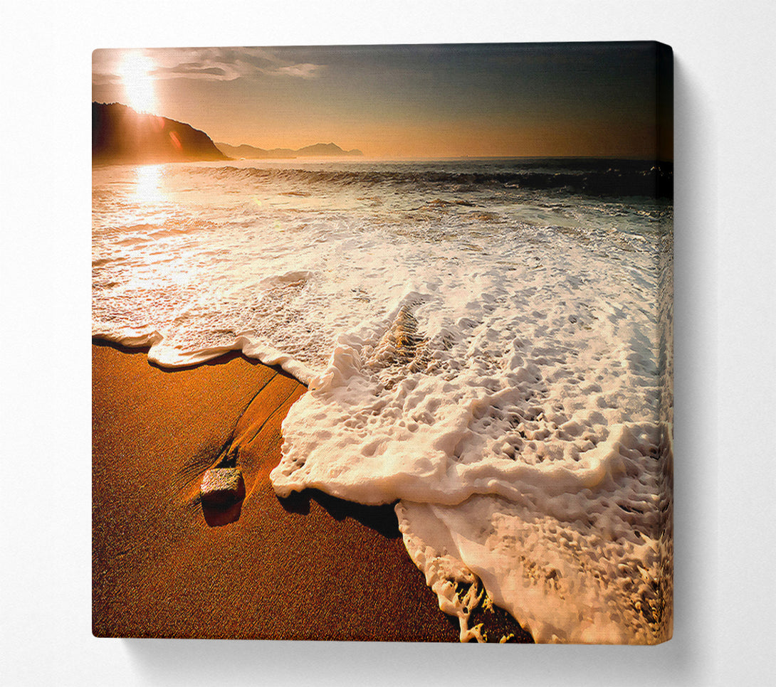  A Canvas Print of Sunset Ocean Delight Canvas Print
