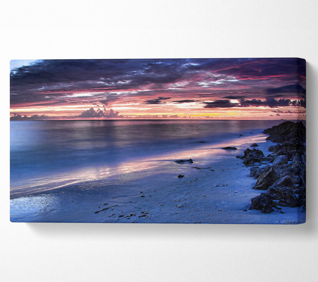  A Canvas Print of Beautiful Beach Sunset Canvas Art